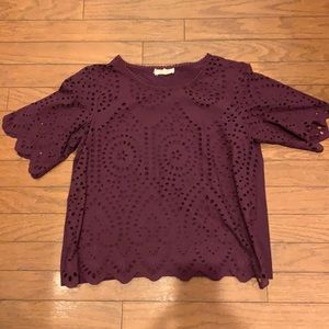Anthropologie eyelet top XL